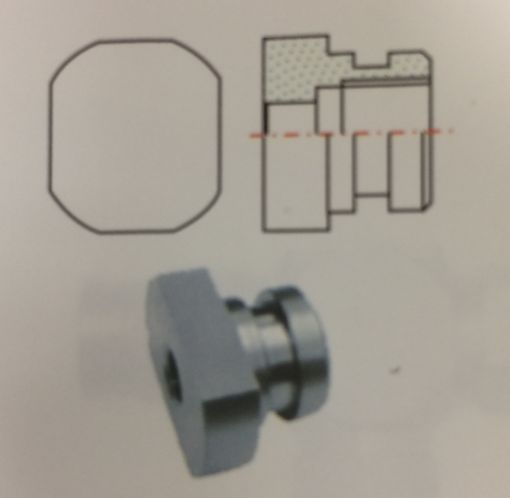 Billede af Flat sided Brake Locator M10x1.0