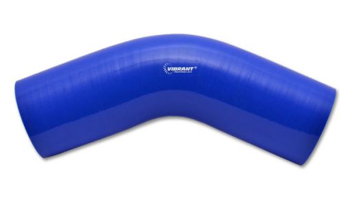 Billede af Vibrant 3.25in I.D. x 4in Long Gloss Blue Silicone 45 Degree Elbow