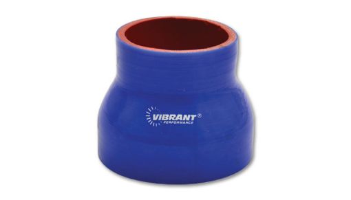 Billede af Vibrant 1.75in I.D. x 2.5in I.D. x 3in Long Gloss Blue Silicone Transition Hose