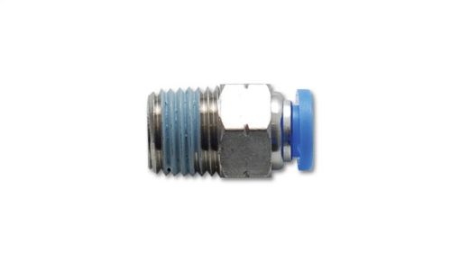 Billede af Vibrant Male Straight Pneumatic Vacuum Fitting 1/4in NPT Thread for use with 3/8in 9.5mm OD tubing