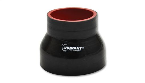 Billede af Vibrant 4 Ply Reinforced Silicone Transition Connector - 2.5in I.D. x 3.25in I.D. x 3in long (BLACK)