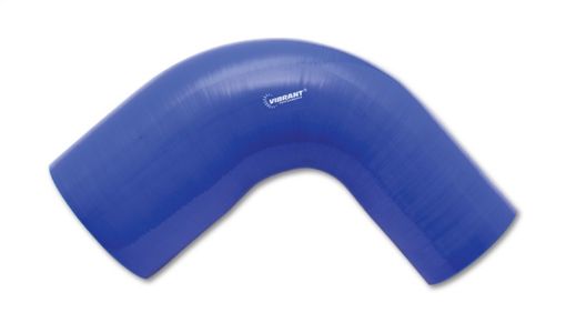 Billede af Vibrant 4 Ply Reinforced Silicone 90 degree Transition Elbow - 2.5in I.D. x 2.75in I.D. (BLUE)